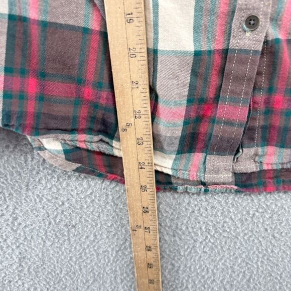 Prana Women's Size S Crimson Percy Plaid Casual Button Front Long Sleeve Hiking - Picture 9 of 10